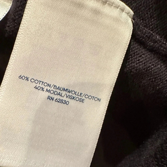 Lands’ End Dark Navy Heavyweight Open Front Cardigan Size XL 18 Cotton Blend - Picture 6 of 9